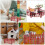 50 Unidades Mini De Casa Abs Brinquedo Decoração 10