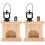 2 Ensembles De Miniature En Bois Lampe Et 1