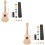 2 Juegos De Kit Ukulele Madera Sin Pintar Para Decorar 8