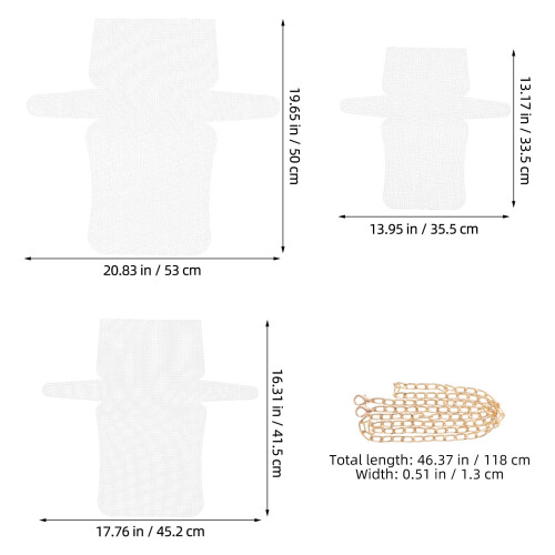 3Sets Durable Plastic Canvas Sheets for Handmade Tote Bag Sewing Kit 2