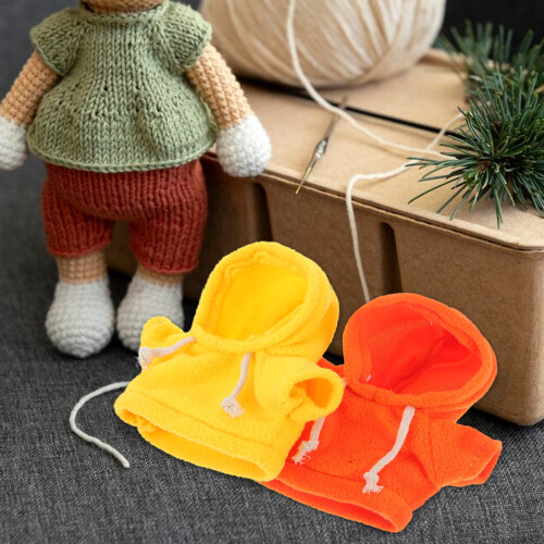 2 Unidades Con Capucha Para Peluches Ropa Accesorio 2