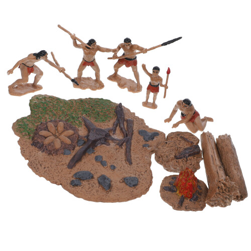 Ensemble De Figurines Miniatures D'hommes Et Fermes