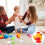 3Pc Novel Wind-Up Yellow Chick Clockwork Toy For Kids Playing 8