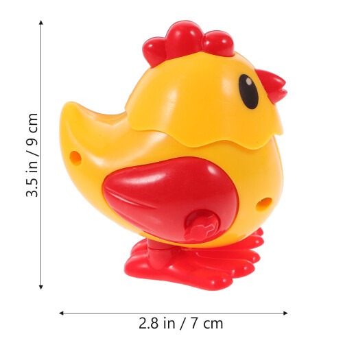 3Pc Novel Wind-Up Yellow Chick Clockwork Toy For Kids Playing 1