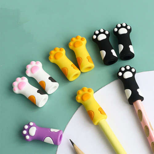 18 Pièces Embouts Pour Crayon En Forme De Patte De Chat Transparent 2