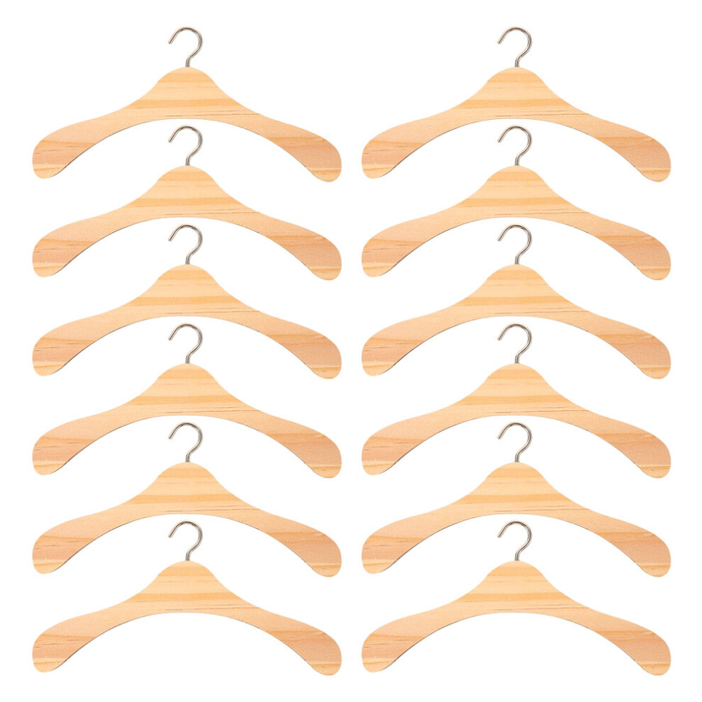 12 Sztuk Drewniane Wieszaki Na Ubranka Do Organizacji Garderoby-image