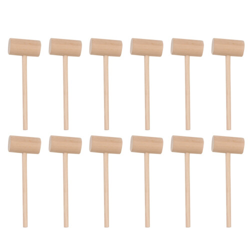 12 Unidades Mini Martelos De Maciça Para Crianças 2
