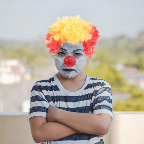 Cabelo Resistente Desgaste Palhaço Carnaval Peruca País 2