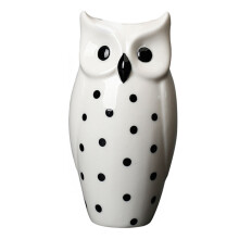 Stylowy wazon z sową, ceramiczna figurka sowy do dekoracji biurka domowego i biurowego, trwały, szczelny pojemnik na kompozycje kwiatowe, elegancki