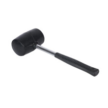 Rubber Hammer With Steel Handle Tile Installation, NonSlip Grip, WearResistant Flexible Head, Decoration Tools Black