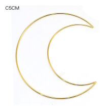 Aros de artesanato em macramê, anéis de metal dourado para guirlandas, materiais decorativos para artesanato DIY, apanhadores de sonhos, anéis de