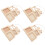4 Unidades Quadro Madeira Forma Base Branca Para 1