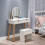 Adaptable Classic White Vanity Set, Large Capacity Storage Drawer, Solid Hardwood Frame for Durability 2