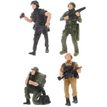 4Szt Mini Figurki Żołnierzy Plastikowe Dla Dzieci Kolorowe
