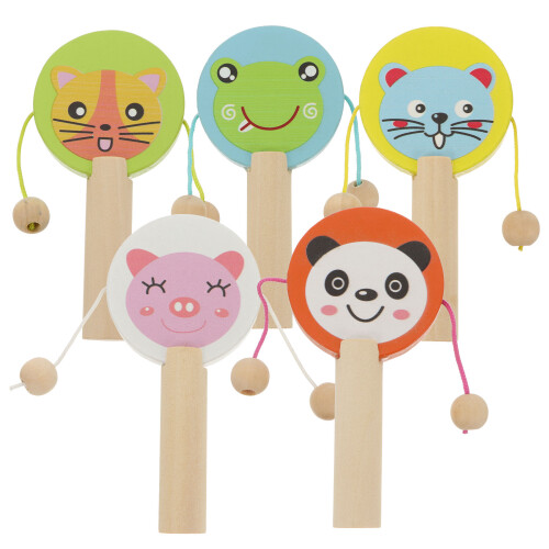 5 -Cabeças De Com Chocalho Musical Para Crianças 2