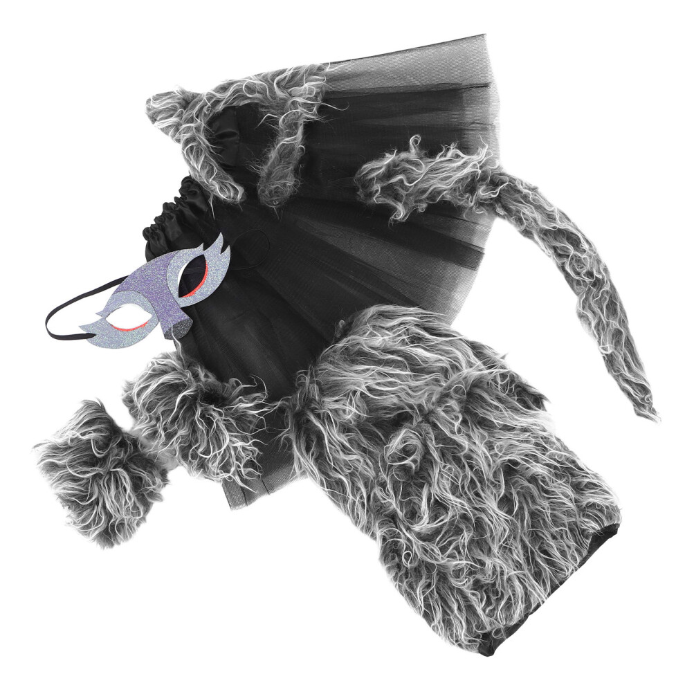 Zestaw Kostiumu Wilka Dla Dzieci Z Akcesoriami Na Halloween I Imprezy-image