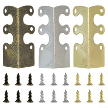 Baseboard and Skirting Board Protection Iron Corner Guards Bronze Gold Vintage Metal Corner Protectors 6pcs Pack