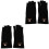 4Pièces Pêche Coton Noir Anti-Uv Confortables Et 5