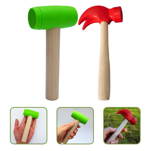 4 Unidades Mini Martelos De Brinquedo Imitação 2