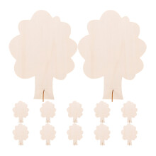 12 Sztuk Blank Tree Rzemiosło Malowanie Dzieci Figurka Drewniana DIY