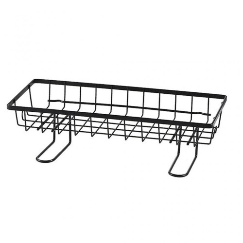 Wall Mount Toilet Shelf Storage Rack Multifunction Metal Hollow Draining