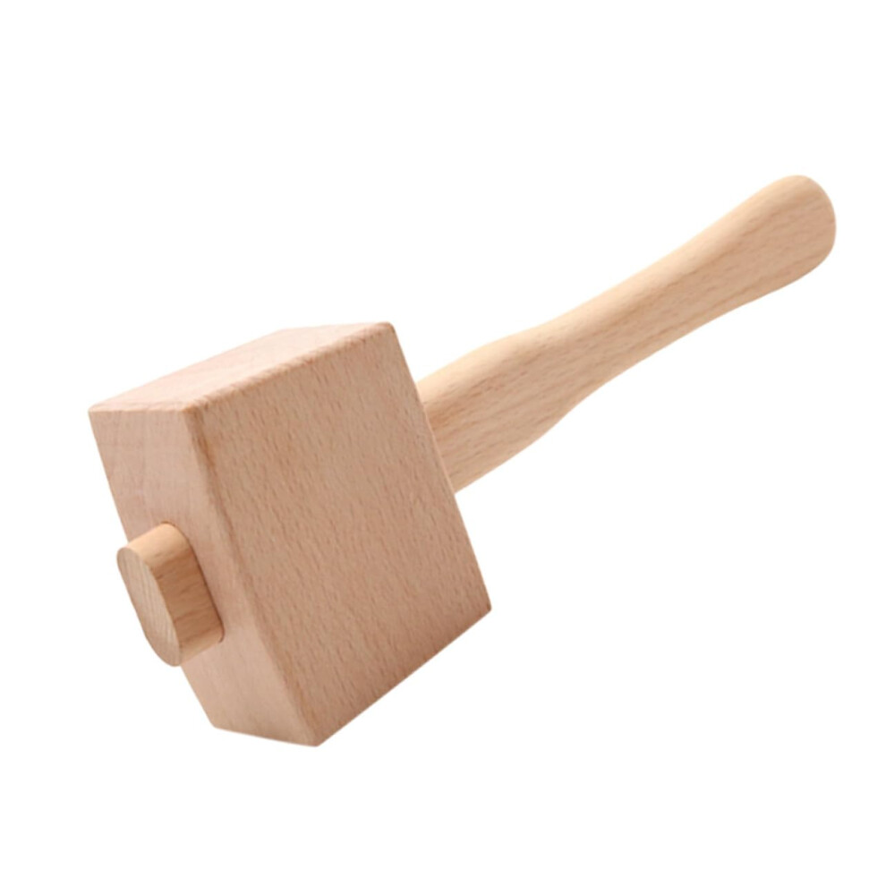 Wooden Mallet Hammer Beech Wood Handle Ergonomic Grip Smooth Polished Surface Compact For Easy Storage 9323874288512