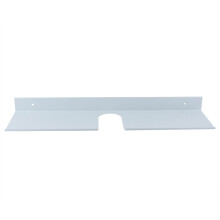 Stevige stalen wandplanken, decoratieve planken van epoxygecoat staal voor het tentoonstellen van collecties, wit, horizontale stelvoet voor