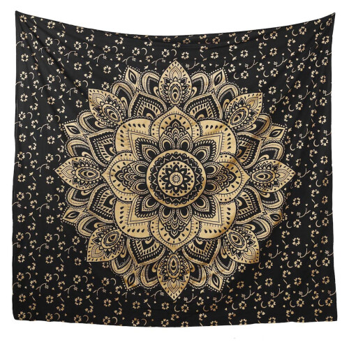 Διακόσμηση τοίχου με boho δονήσεις, ταπισερί boho με πνευματική τέχνη μάνταλα,