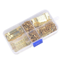 Wall Mount 100Set Gold Mount Screws, Picture Mount Set, Gold Hanging Attachments for Photography Art