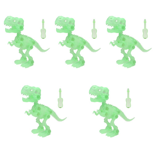 5 Conjuntos Dinossauros Fluorescentes 3D, Esqueletos Crianças 2
