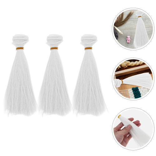 3 Unidades Perucas De Cabelo E Simulado Para Bonecas 2