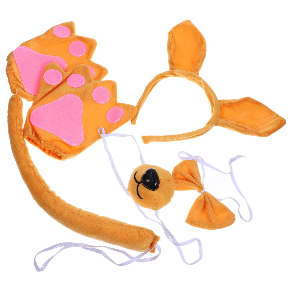 2 Sztuki Kostiumu Cosplay Z Uchem ZwierzęCym, Opaską I Ogonkiem-image