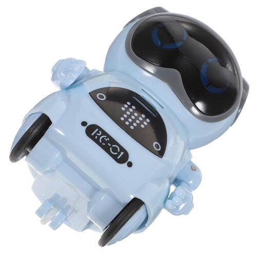2 Unidades Brinquedo Robô Mini RC Com Som E LED Azul