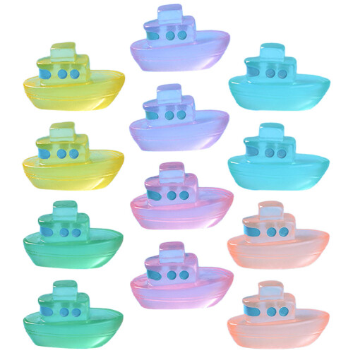 48 Pièces Mini Bateaux Luminiscent Déco Micro-paysage Accessoire 1