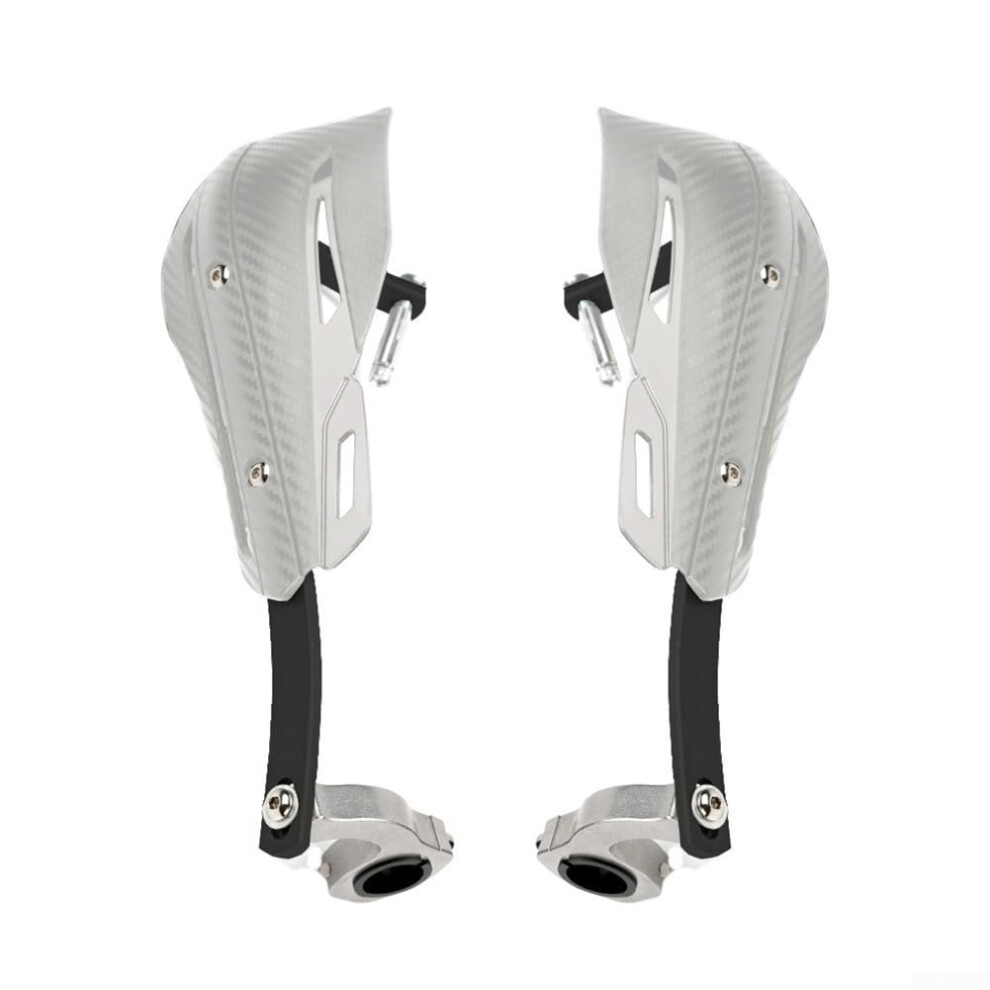 Motorcycle Hand Guards With Windshield For Offroad Bikes, Abs Enhanced Hand Protection White 9067246141790