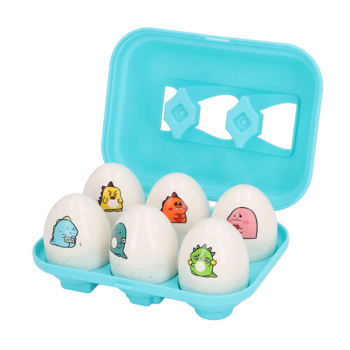 6PCS Ei Form Passenden Spielzeug Set Realistische 2