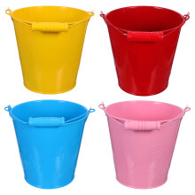 12 Unidades Balde Mini Brinquedo Chapa De Estanho Praia
