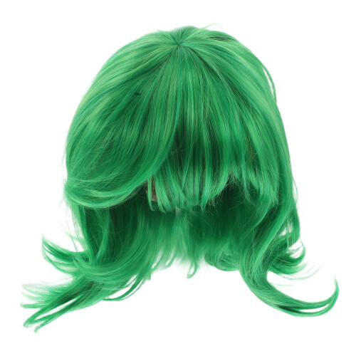 Conjunto De Perucas Para Cosplay Verde Curta Bob