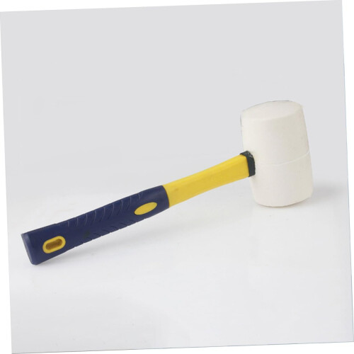 Rubber Mallet Hammer Fiber Handle, NonMarring Elastic Head Floor Tile/Board Installation Tool, Pro Tool 2