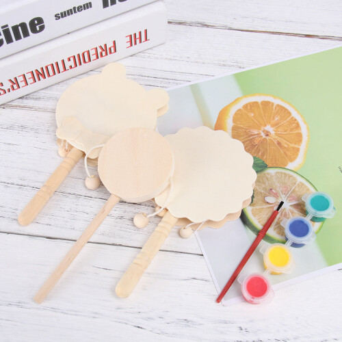 7Pcs Não Acabado DIY, Chocalho Infantil 2
