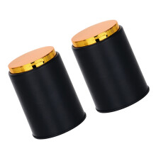 2 Sztuki Czarny Cylindryczny Pojemnik Na Kości Z Plastiku Pu