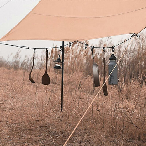 Camping Clothesline Adjustable with Reflective Wire Outdoor Camping Lanyard 2
