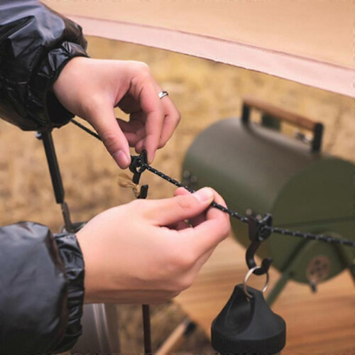 Camping Clothesline Adjustable with Reflective Wire Outdoor Camping Lanyard 1