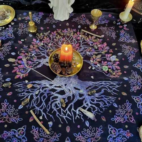 Dowsing Divination Metaphysical Board Magician Board Game Tablecloth Card Mat 1