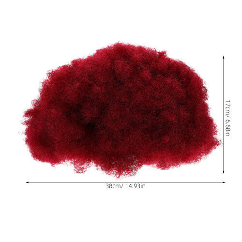 Peruca Curta Afro Cacheada Vermelha Resistente Para 2