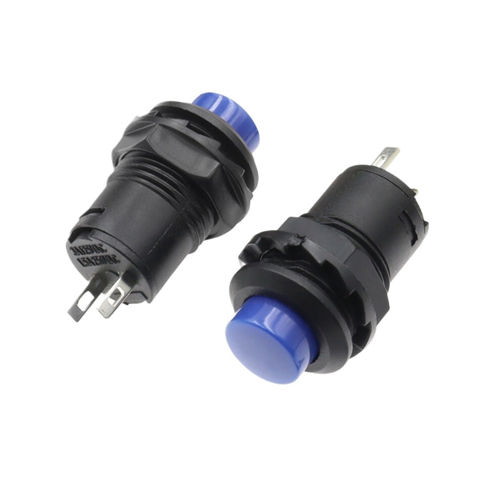 12Mm Selflocking Offon Push Button Switch, 3A/125Vac 1.5A/250Vac Blue 9105992612390