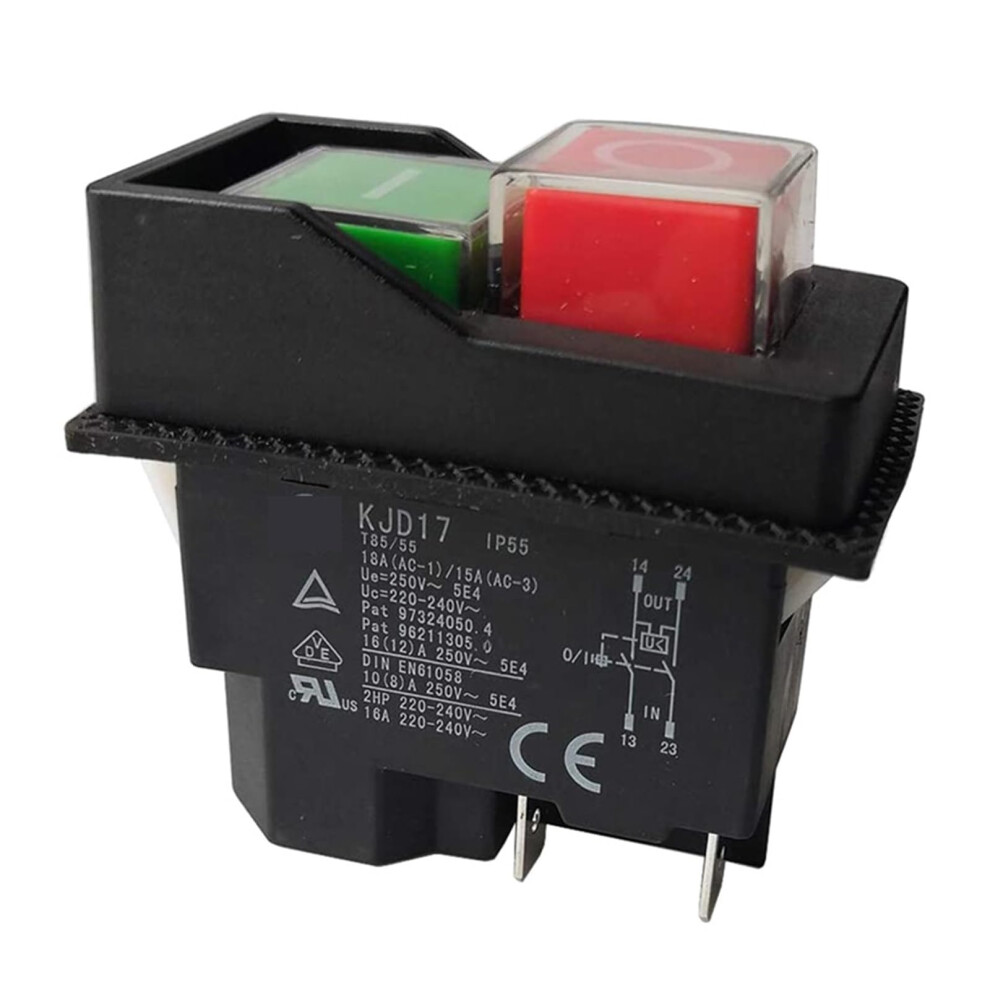 Electromagnetic Switches 220V 4Pin Terminals Pushbutton Switches For Garden Tools 9323874288802