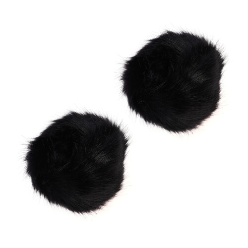 3 Paar Schwarze Faux Pelz Armwärmer Elastische Einheitsgröße