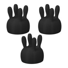 Pack of 3 Funny Milk Bottle Caps PETG Seal for Easy-Black