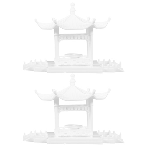 2Stück Pavillon Figur Garten 1:75 Für Bonsai 2